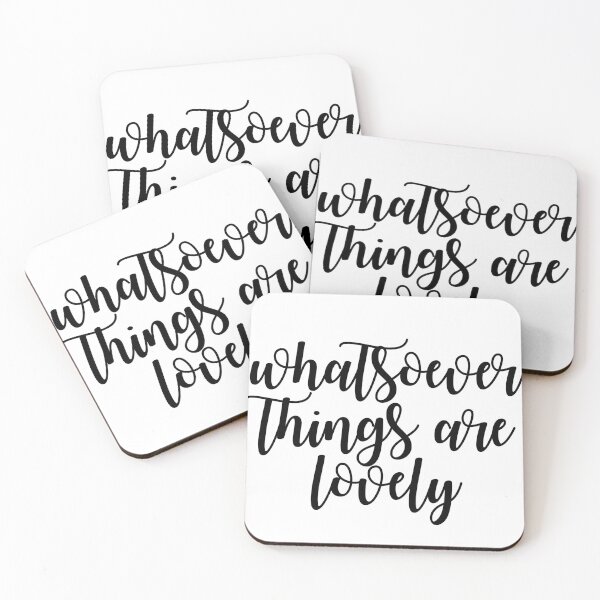 Item preview, WHATSOEVER THINGS ARE LOVELY (BLACK) designed and sold by christikdesigns.