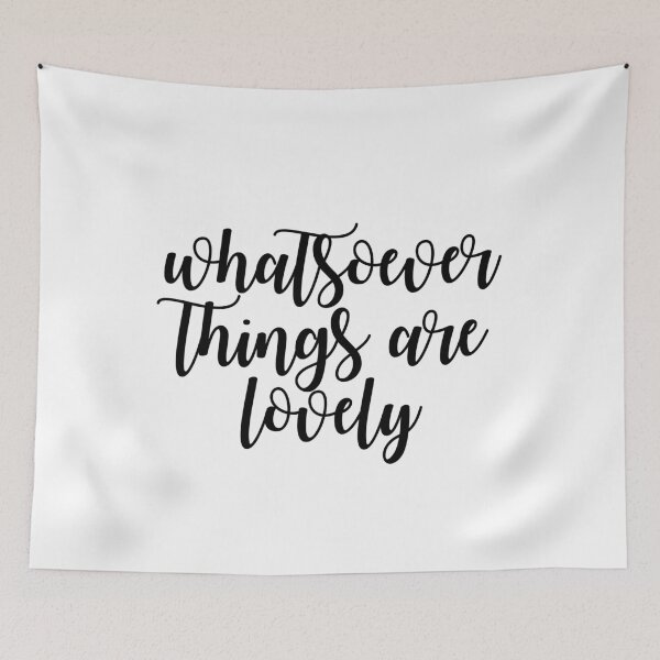 Item preview, WHATSOEVER THINGS ARE LOVELY (BLACK) designed and sold by christikdesigns.
