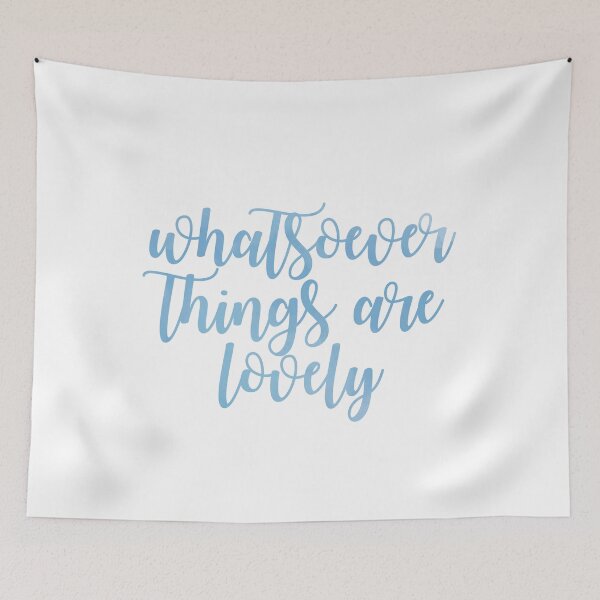 Item preview, WHATSOEVER THINGS ARE LOVELY (BLUE) designed and sold by christikdesigns.