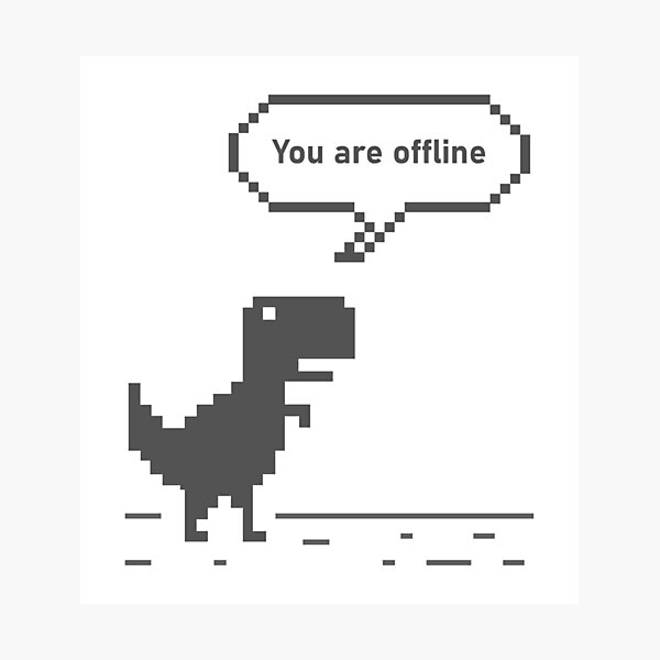 T-Rex Run Pixel Art Magnet Offline Dino 8 bit Chrome -  Portugal