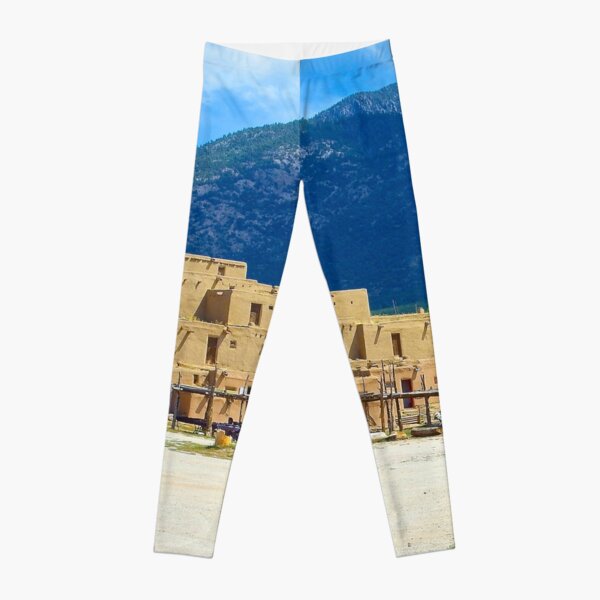 Taos Pueblo, New Mexico, an Endangered Culture Leggings