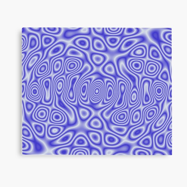 Blue Cosmic Liquid Pattern Canvas Print