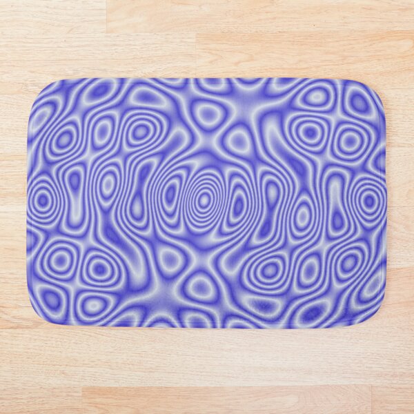 Blue Cosmic Liquid Pattern Bath Mat