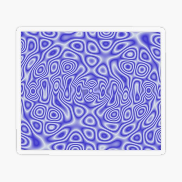 Blue Cosmic Liquid Pattern Transparent Sticker