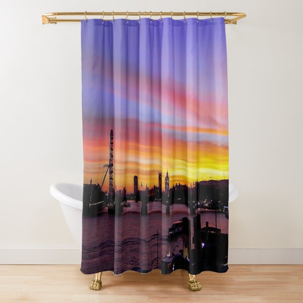 London at Sunset 3 Shower Curtain