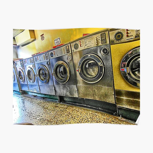 Hawthorn Road, retro Laundrette of Ketterin'Kollection Poster