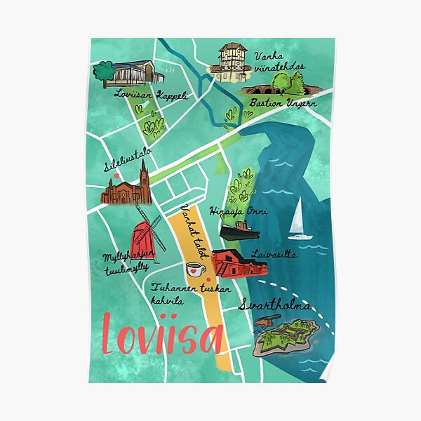 Map of Loviisa Poster