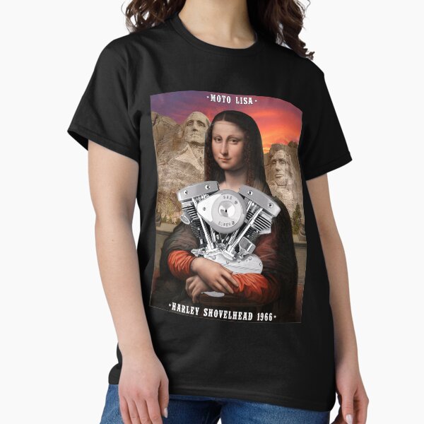 Item preview, Moto Lisa Harley Shovelhead Vtwin Retro Mona Lisa  designed and sold by TheDirtyGringo.