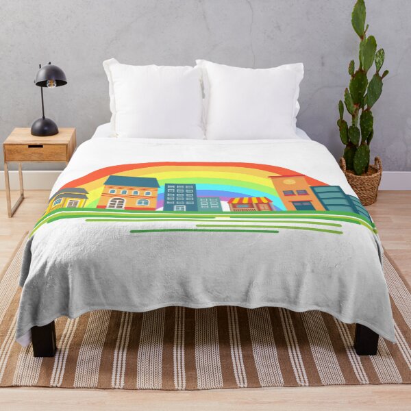 Item preview, Houses with rainbows. designed and sold by emphatic.