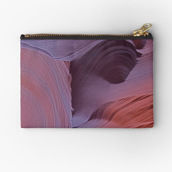Abstract Lavender Wave Zipper Pouch