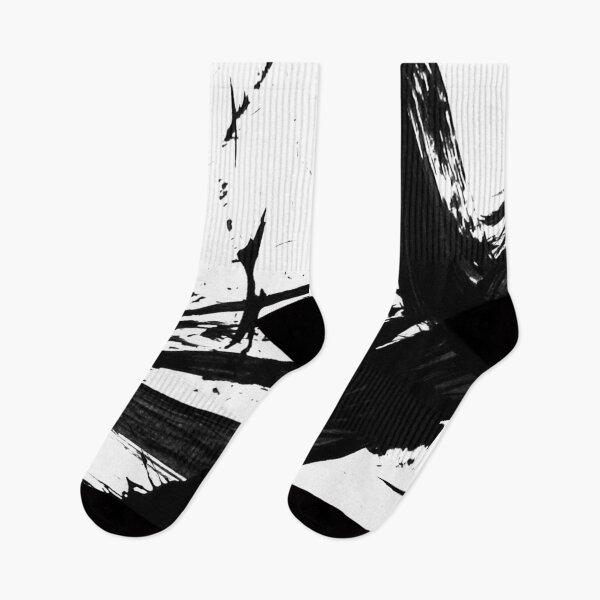 Item preview, Black and white, expressionist brush strokes abstract designed and sold by ZebEddy.