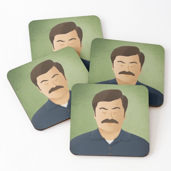Item preview, Ron Swanson • Minimalist Portrait • Three-Legged Dane designed and sold by ThreeLeggedDane.