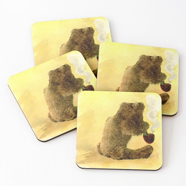 Item preview, SMOKEY BEAR - naughty bear secretly puffs on Grandad's pipe! designed and sold by johndhalsted.