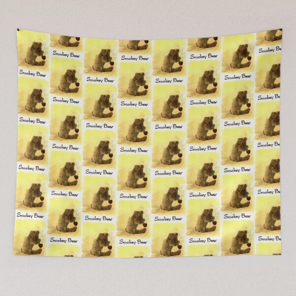 Item preview, SMOKEY BEAR - naughty bear secretly puffs on Grandad's pipe! designed and sold by johndhalsted.