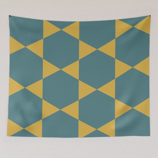 Item preview, Teal and Dark Mustard Yellow Hexagon and Star Pattern. Geometric Minimalist designed and sold by kierkegaard.