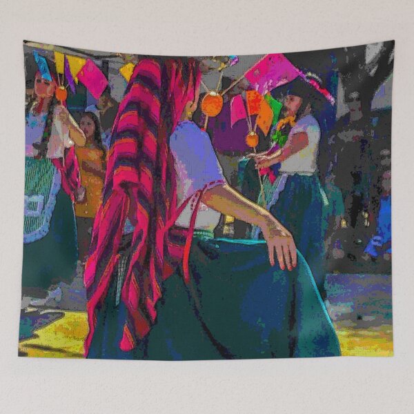 Item preview, Folkorico Dancer in Green Skirt designed and sold by William E Lopez.