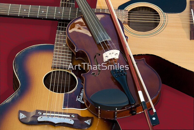 ""Strings and Things" musical strings" by ArtThatSmiles Redbubble