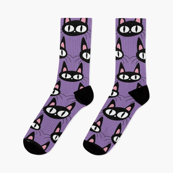 Item preview, Cute Black Cat Pattern designed and sold by ValentinaHramov.