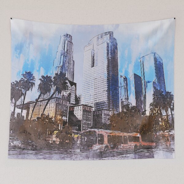 Item preview, Los Angeles Skyline designed and sold by AM FineArtPrints.