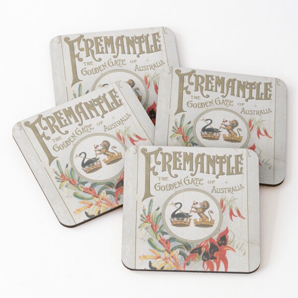 Fremantle, the golden gate of Australia, 1901, The State Library of Western Australia Coasters (Set of 4)