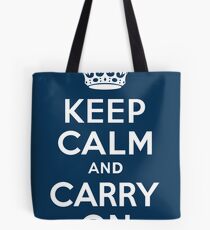 keep calm and carry on Tote Bag