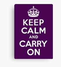 keep calm and carry on Canvas Print