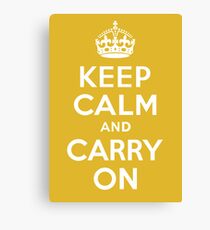keep calm and carry on Canvas Print