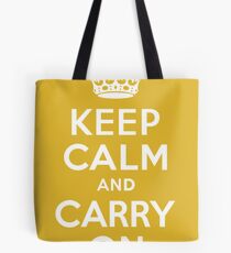 keep calm and carry on Tote Bag