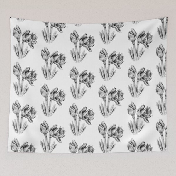Item preview, Black and white Amaryllis designed and sold by Ivy Lily Art.