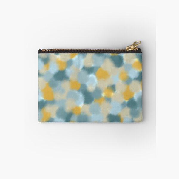 Item preview, Cotton Puff Multicoloured Pattern in Turquoise, Blue, Mustard, and Taupe designed and sold by kierkegaard.