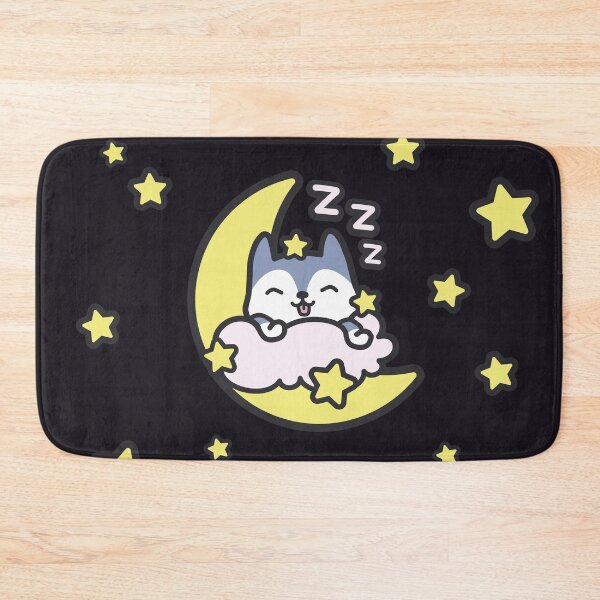 Item preview, Sleepy moon and stars husky/wolf designed and sold by Bountiful Bean.