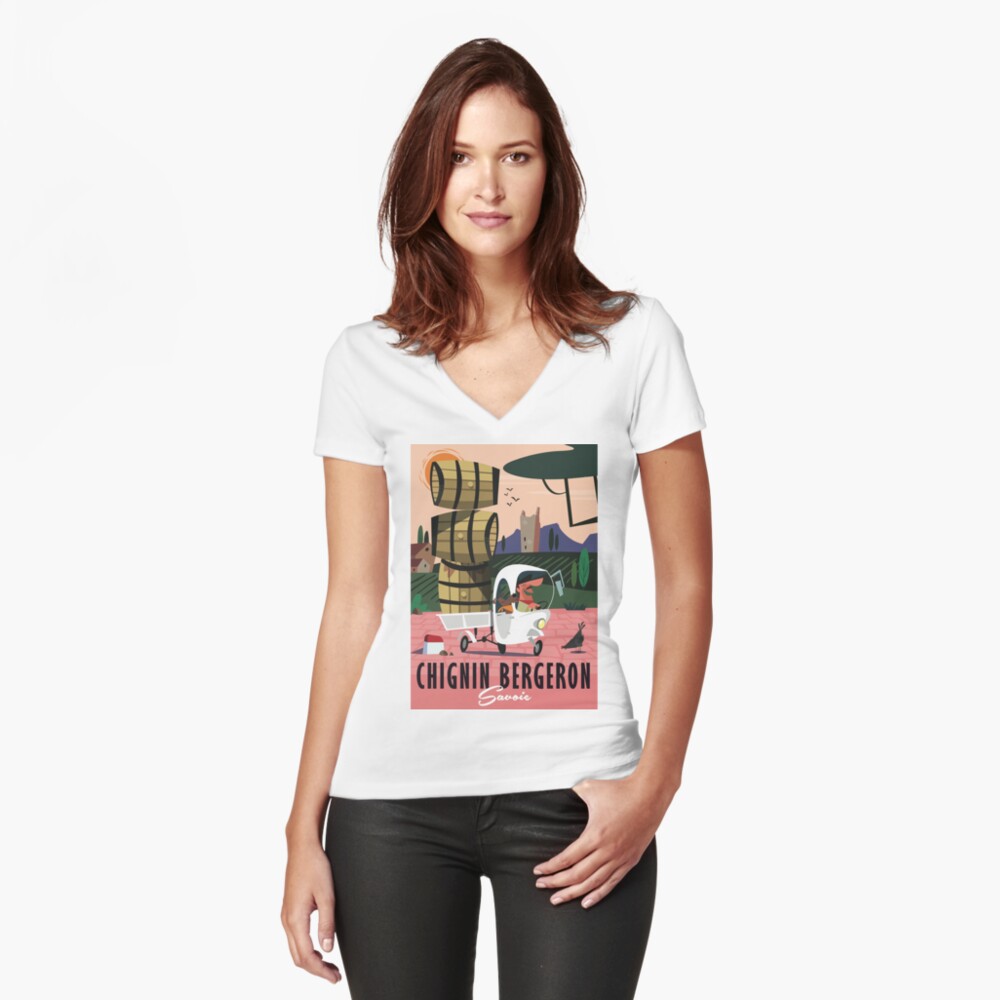 Item preview, Fitted V-Neck T-Shirt designed and sold by GAGodel.