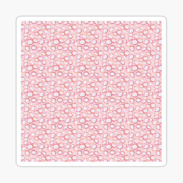 Pink Dragonfruit Watercolor Pattern Sticker