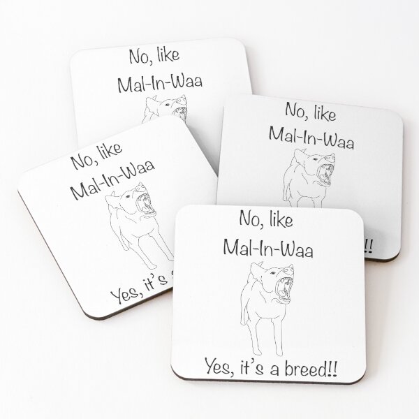 Item preview, Malinois pronunciation guide, black for light items designed and sold by Mat Dixon.