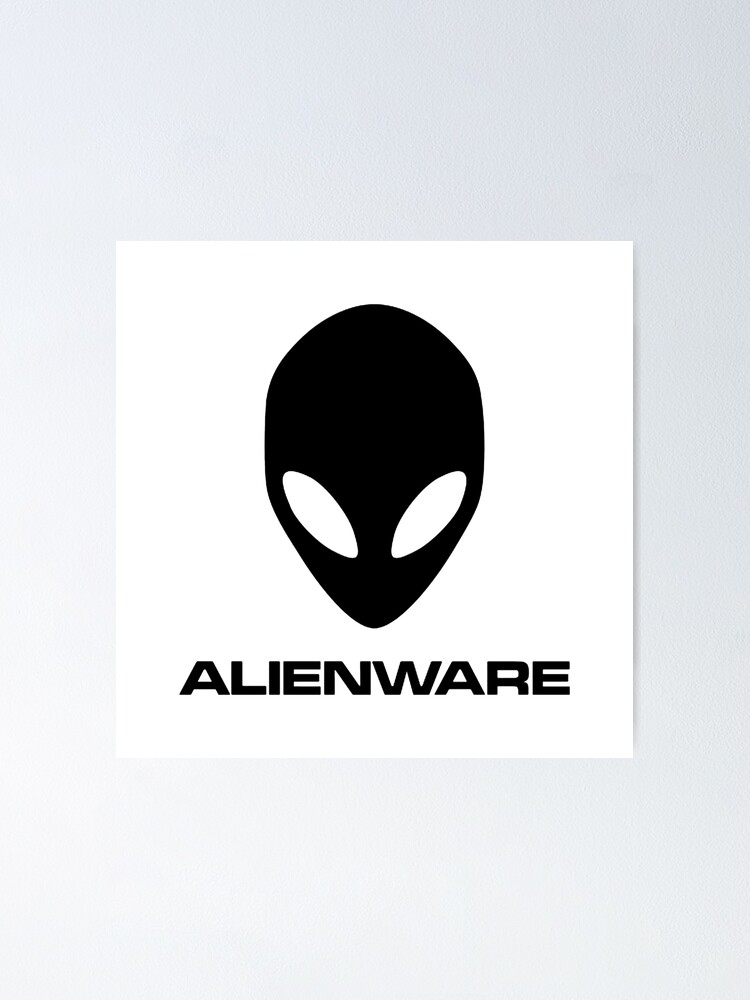 Alienware Dell Gaming Logo Schwarz Poster Von Emiradam Redbubble