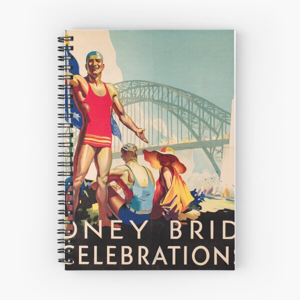 Item preview, Vintage Art Deco Sydney Harbour Bridge Print (1932) designed and sold by anmm.