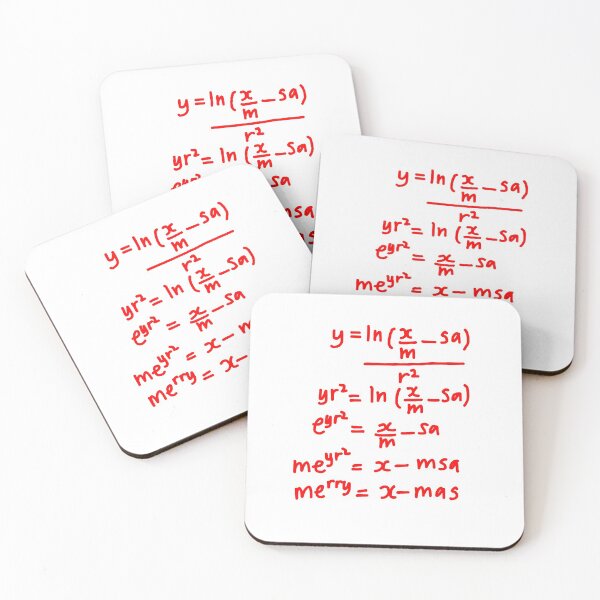 Item preview, Christmas Greeting for mathematicians (red) designed and sold by Calligrapher66.