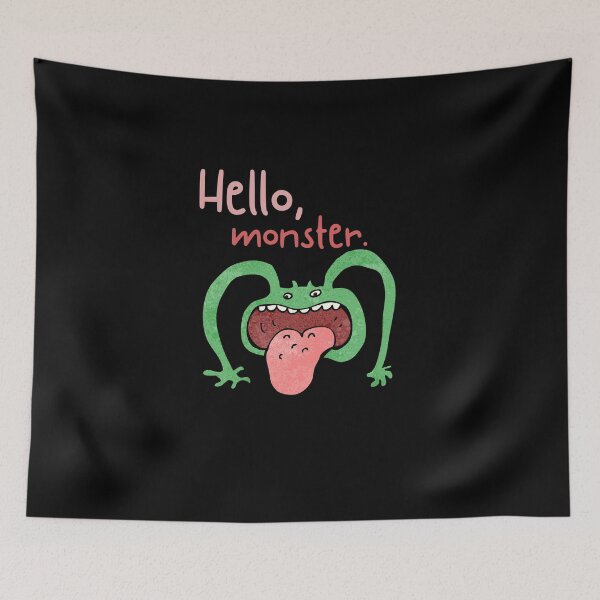 Item preview, Hello Monster Autumn Quote October Motivational Inspirational Love Cute Funny Gift Sarcastic Happy Fun Witty designed and sold by EpsilonEridani.