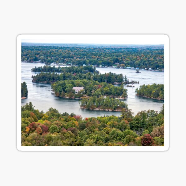 1000 Island View From Tower - Looking West Sticker