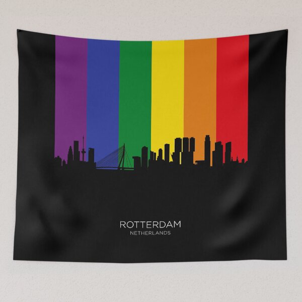 Item preview, Rotterdam The Netherlands Skyline designed and sold by ArtPrints.