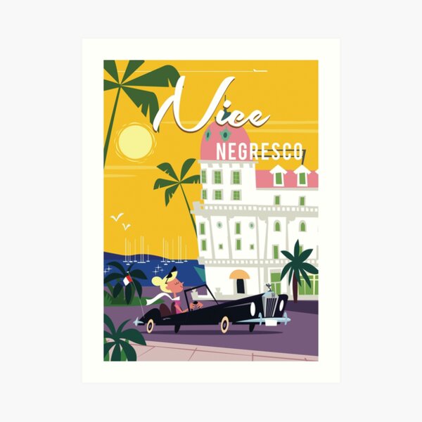 Schönes Cote d'Azur Poster Kunstdruck