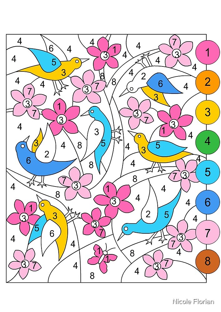 "Color By Number" by Nicole Florian Redbubble
