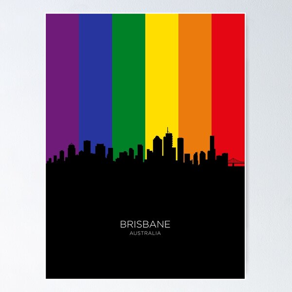 Item preview, Brisbane Australia Skyline designed and sold by ArtPrints.
