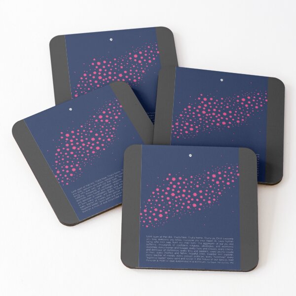 Item preview, Pale Blue Dot with Navy background and Pink Stars designed and sold by N B.