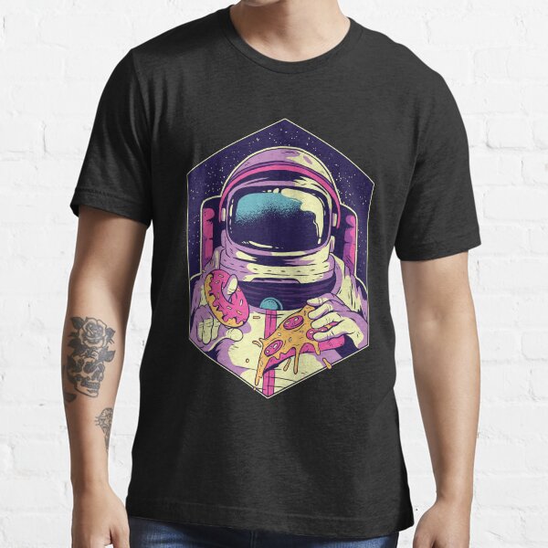 Astronaut eating pizza and donuts in space Essential T-Shirt