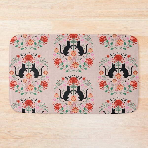 Item preview, Fireworks flowers and cats / red and pink designed and sold by AtelierEmiLou.