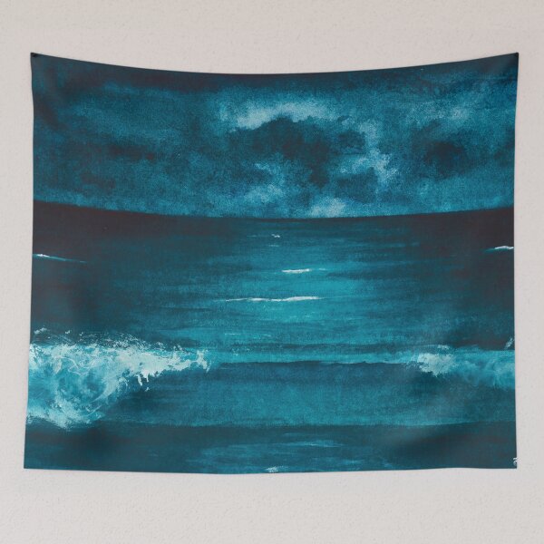 Item preview, Moonlight seascape watercolour painting  designed and sold by Artbylees.