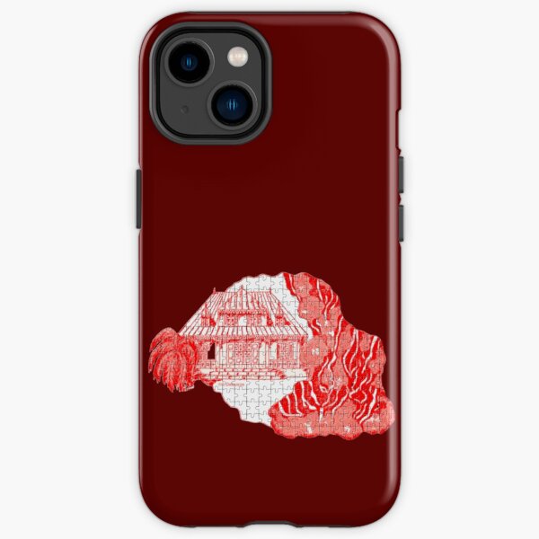 Reunion Island, puzzle style, France. iPhone Tough Case