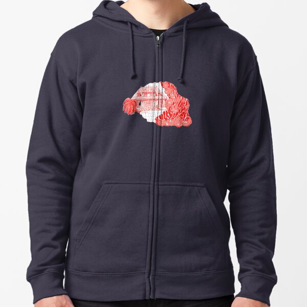 Reunion Island, puzzle style, France. Zipped Hoodie
