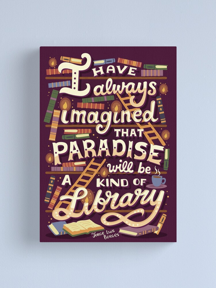 Alternate view of Library is Paradise Canvas Print